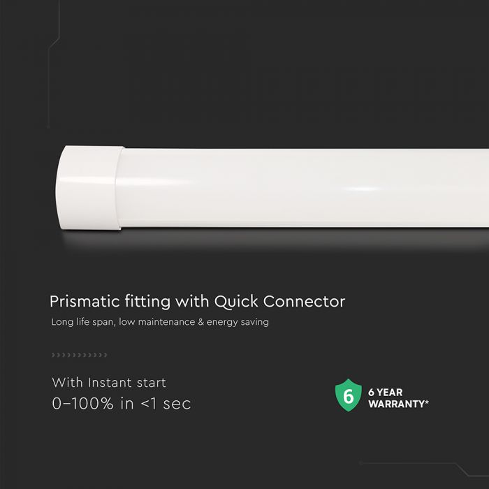 20W Prismatic LED Batten 566mm 4000K 6 Years warranty - Lighting Fixtures - Battens
