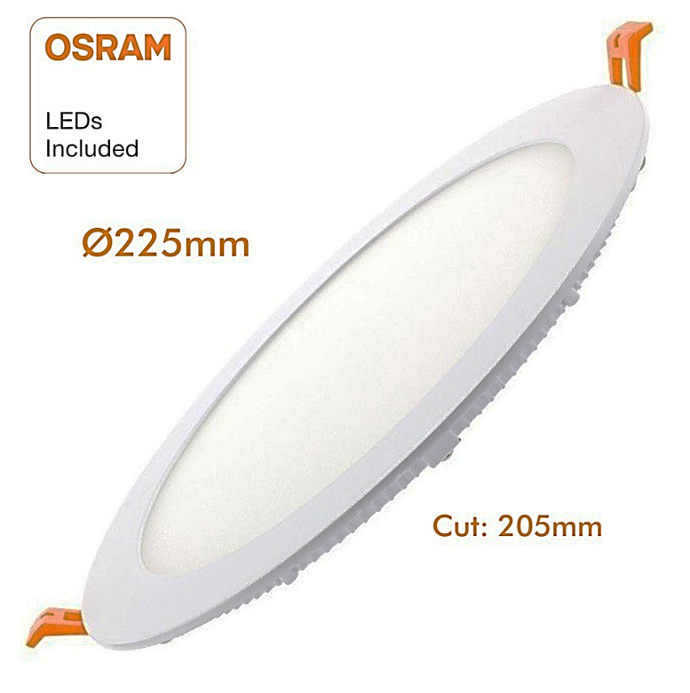 20W Round Recessed Slim LED Downlight with OSRAM Chip 5700K - Ceiling Light Fixtures - Downlights