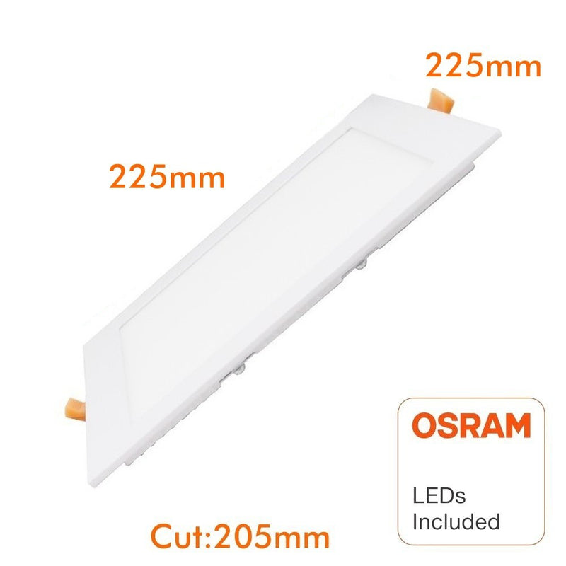 20W Slim Square Recessed LED Ceiling Light with OSRAM Chip 4000K - Ceiling Light Fixtures - Downlights
