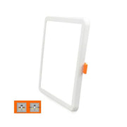 20W Slim Square Recessed LED Panel with Adjustable Cut Out 3000K - Ceiling Light Fixtures - Downlights