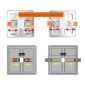20W Slim Square Recessed LED Panel with Adjustable Cut Out 3000K - Ceiling Light Fixtures - Downlights