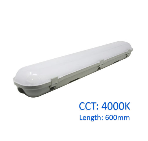 20W LED Tri-Proof Batten 600mm with PHILIPS driver and CCT 4000K - LED