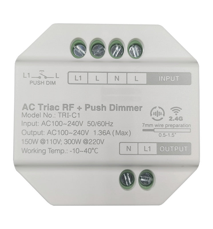220V Dimmer for LED Push Button TRIAC Switch RF - Light Switches - Accessories