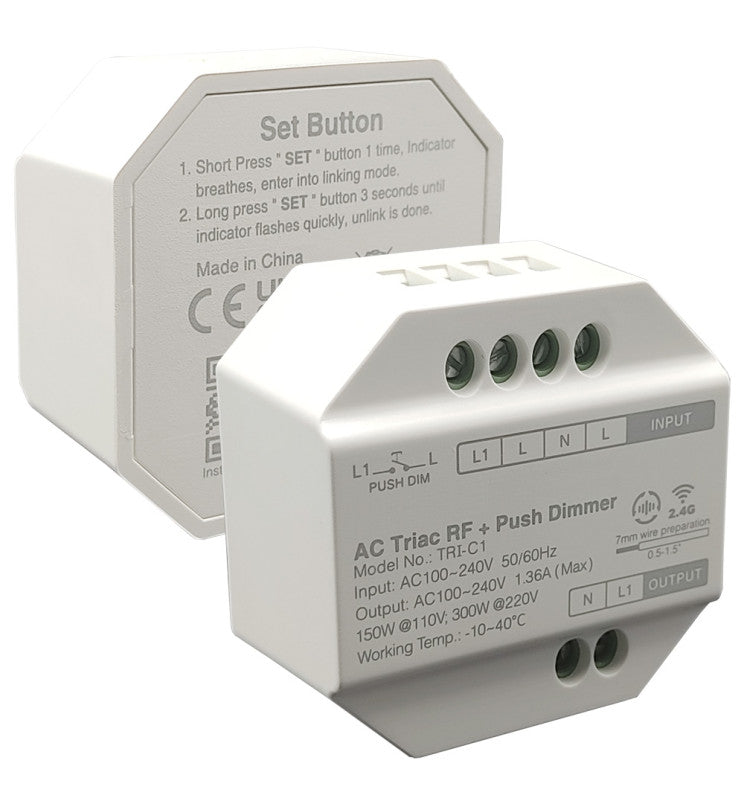 220V Dimmer for LED Push Button TRIAC Switch RF - Light Switches - Accessories