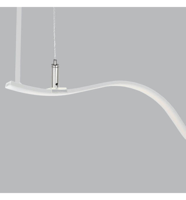 22W Linear Pendant Light MILANO SLIM SILVER - 4000K - 1.5m