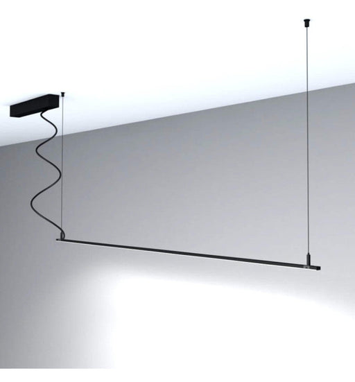 22W Linear MILANO LED Pendant Light 1.5m in Black 4000K - Ceiling Light Fixtures - Battens