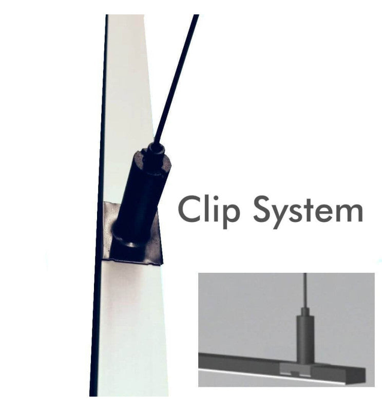 22W Linear MILANO LED Pendant Light 1.5m in Black 4000K - Ceiling Light Fixtures - Battens