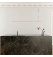 22W Linear MILANO LED Pendant Light 1.5m in Black 4000K - Ceiling Light Fixtures - Battens