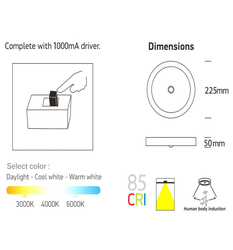 18W 20W 22W 24W LED Ceiling Light with Motion Sensor - LED ceiling lighting