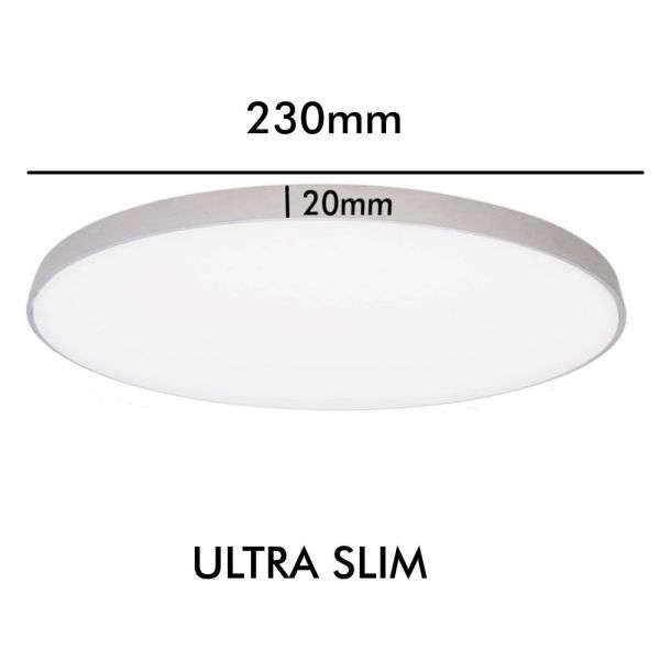 24W DRAMMEN Surface Ceiling Light 3000k - Silver LED lighting