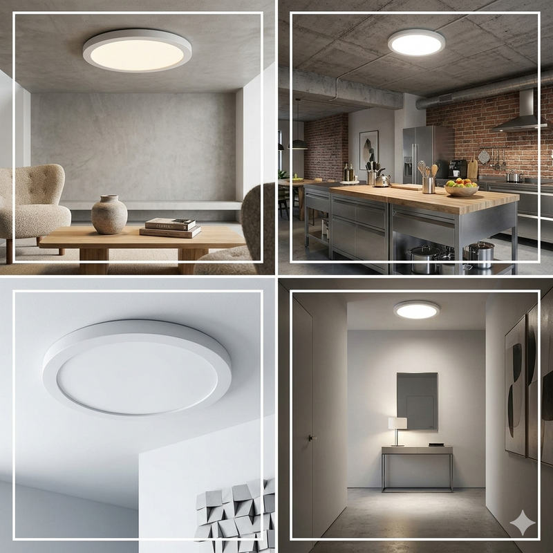 24W-18W-12W Circular LED Ceiling Light NEW MOSS 3CCT IP44 - Ceiling Light Fixtures - Downlights