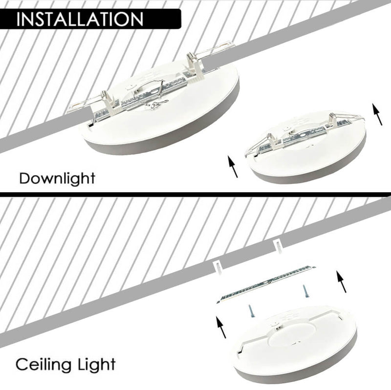 24W-18W-12W Circular LED Ceiling Light NEW MOSS 3CCT IP44 - Ceiling Light Fixtures - Downlights