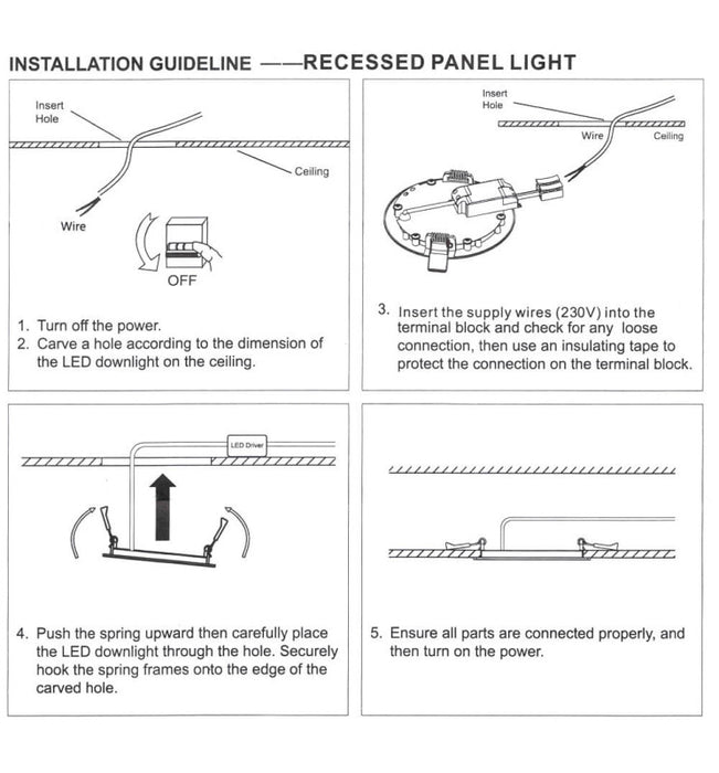 24W Circular LED Downlight Slim with CCT selectable colour temperature and OSRAM Chips