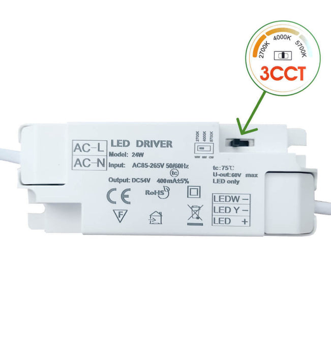 24W Circular LED Downlight Slim with CCT selectable colour temperature and OSRAM Chips