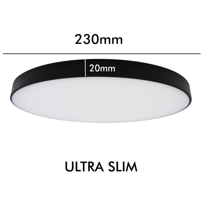 24W Surface Mounted NARVIK LED Ceiling Light Black 4000K - LED ceiling lighting