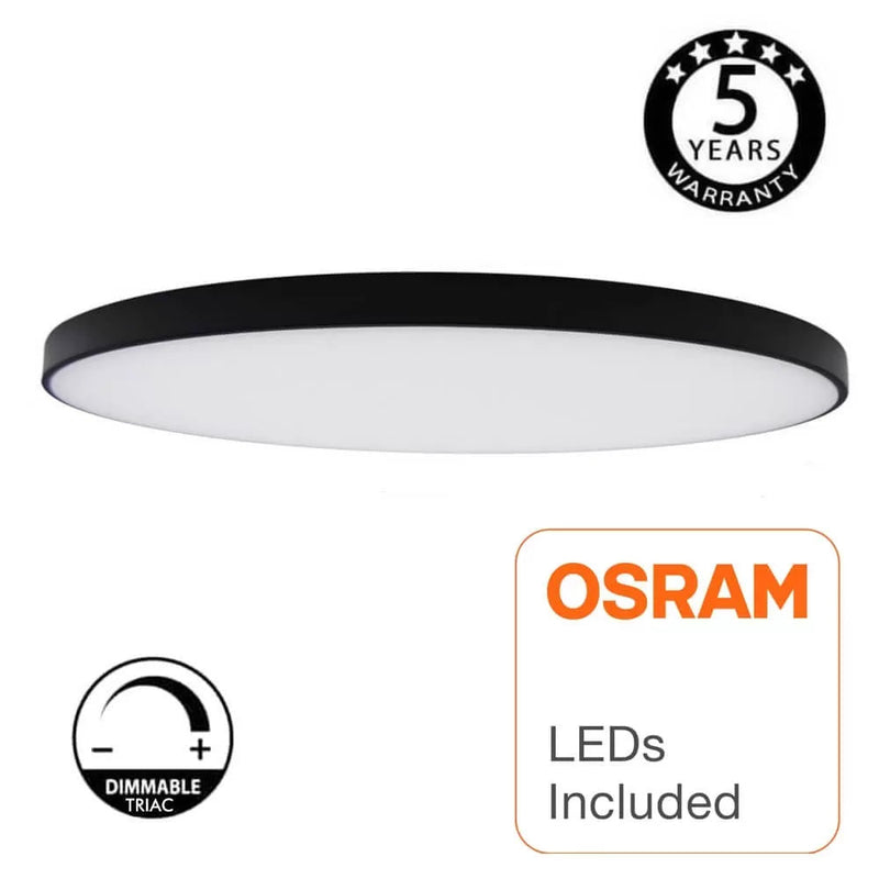 24W Surface Mounted NARVIK LED Ceiling Light Black 4000K - LED ceiling lighting