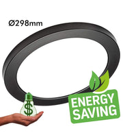 24W Round MOSS LED Ceiling Light BLACK with Adjustable Cut Out 3 CCT - Ceiling Light Fixtures - Panels