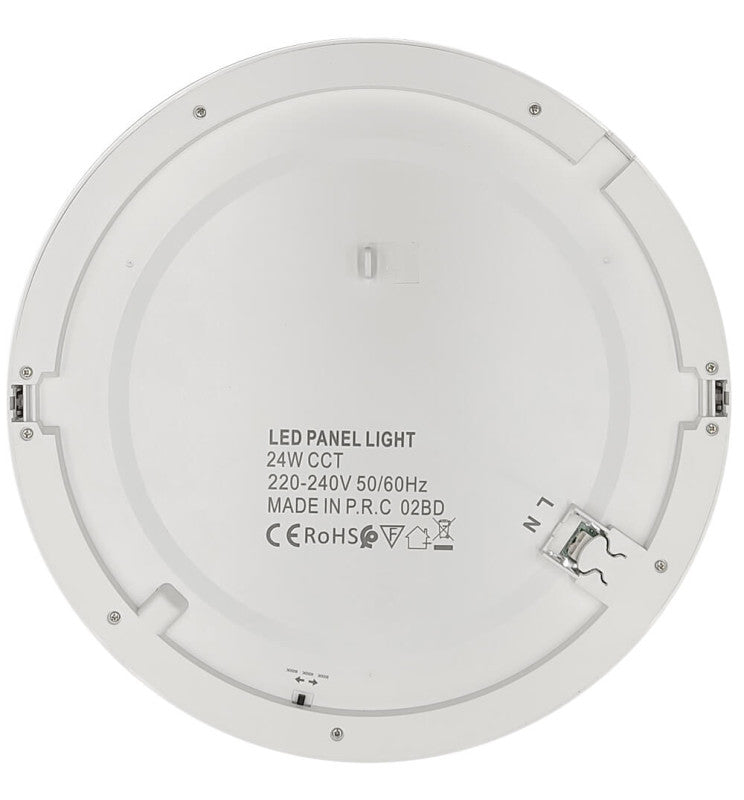 24W Round MOSS LED Ceiling Light BLACK with Adjustable Cut Out 3 CCT - Ceiling Light Fixtures - Panels