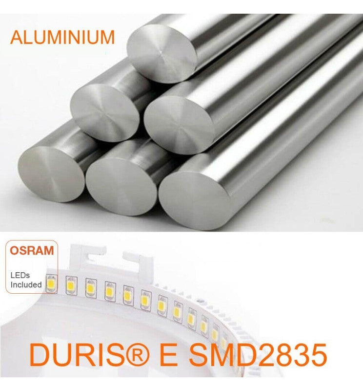 24W Slim Circular Recessed LED Downlight OSRAM Chip 4000K Cut-out 205mm - Downlights