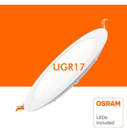24W Slim Circular Recessed LED Downlight OSRAM Chip 4000K Cut-out 205mm - Downlights