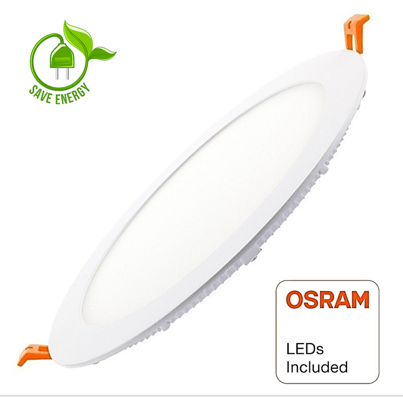 24W Slim Circular Recessed LED Downlight with OSRAM Chip Cut-out 220mm 4000K - Ceiling Light Fixtures - Downlights