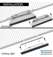 24W Square MOSS LED Ceiling Light in Black 3 CCT with Adjustable Cut-Out - Ceiling Light Fixtures - Downlights