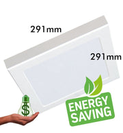 24W Square MOSS LED Ceiling Light in White 3 CCT with Adjustable Cut-Out - LED ceiling lighting