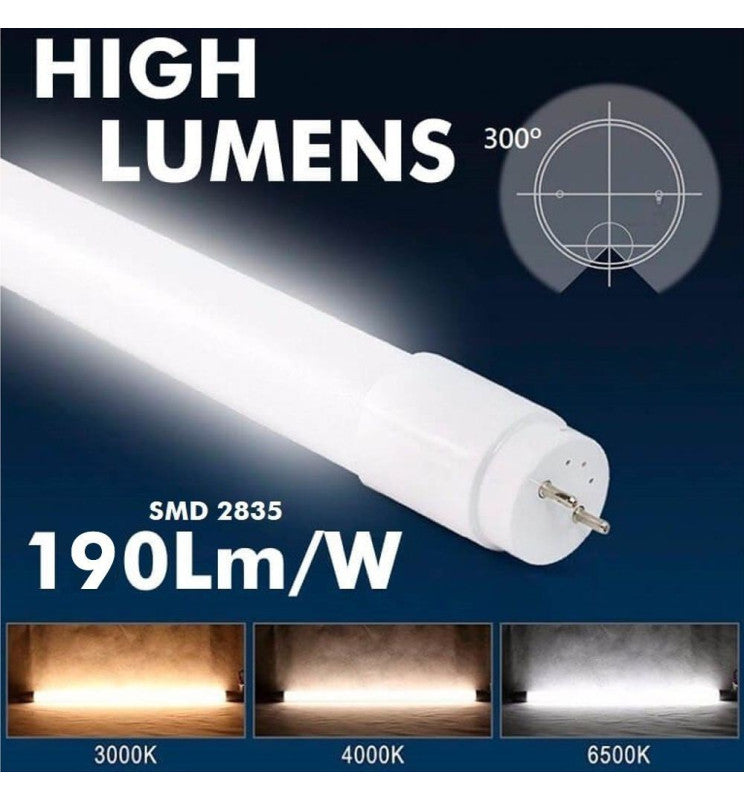 25W LED Tube Glass 150cm T8 170 Lm/W 4250Lm 10 PACK