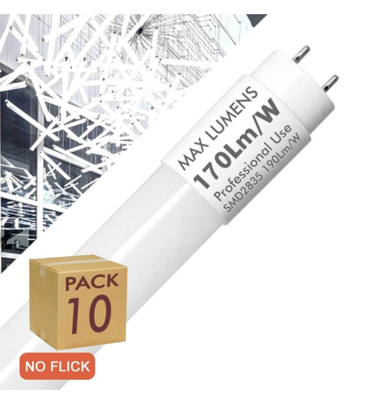 25W LED Tube Glass 150cm T8 170 Lm/W 4250Lm 10 PACK