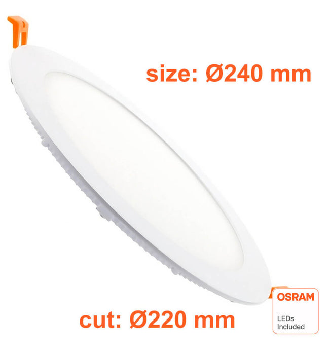 26W LED Circular Downlight with OSRAM Chips CCT Cut-Out 220mm