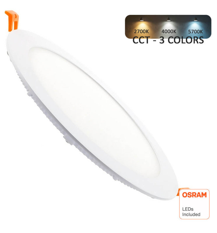 26W Slim LED Downlight with OSRAM Chip 3 CCT Cut-out 220mm - Ceiling Light Fixtures - Panels