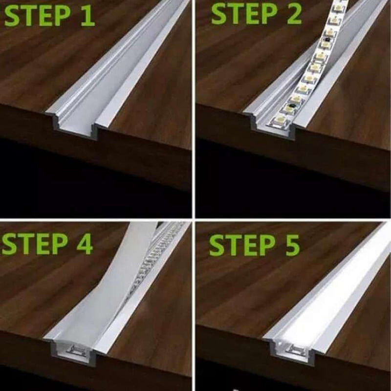 Aluminium Wings Profile for LED Strip 2m - LED Accessories