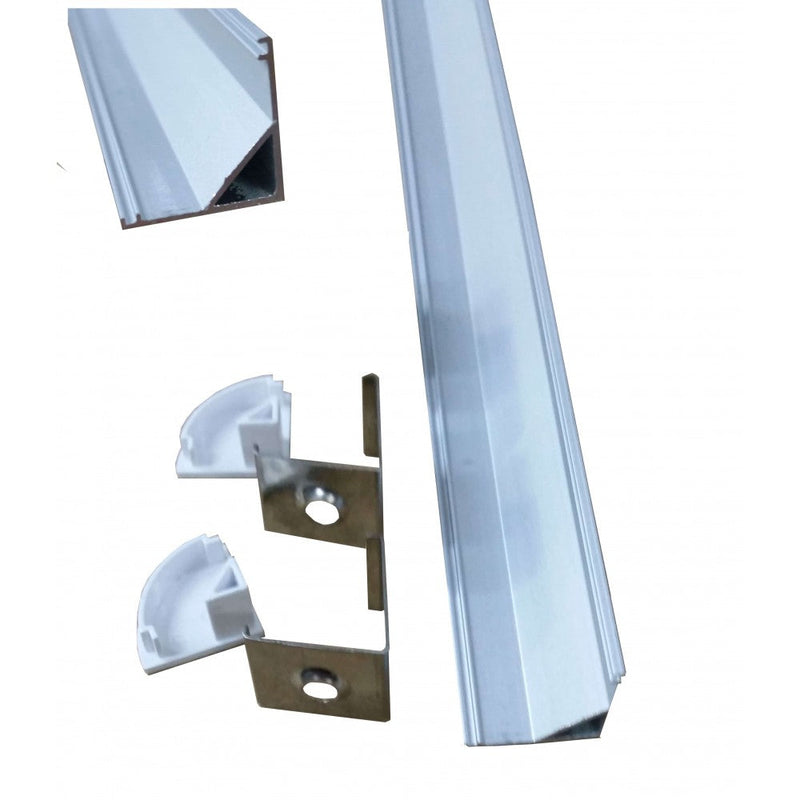 2m Aluminium Angular profile for LED Strip - LED Accessories