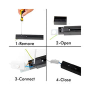2m Single Phase Track Light Rail - Track Lighting Rails - Accessories
