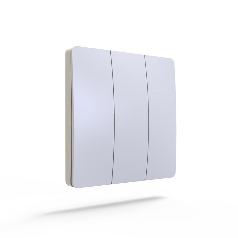3 Gang Wireless Kinetic Grid Switch in White - Light Switches - Accessories