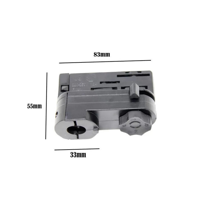 3 PHASE Connector for rail Black - LED Accessories