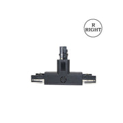 T-shaped 3 Circuit Track Light Connector in Black - LED Accessories