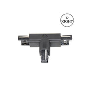 T-shaped 3 Circuit Track Light Connector in Black - LED Accessories