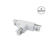 T-shaped 3 Circuit Track Light Connector in White - LED Accessories
