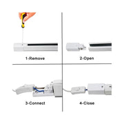 3 Phase Track Light Rail 2m in White - LED Accessories