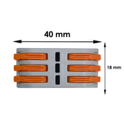 3 Way Lever Wire Connector 3 Inputs - 3 Outputs - Accessories