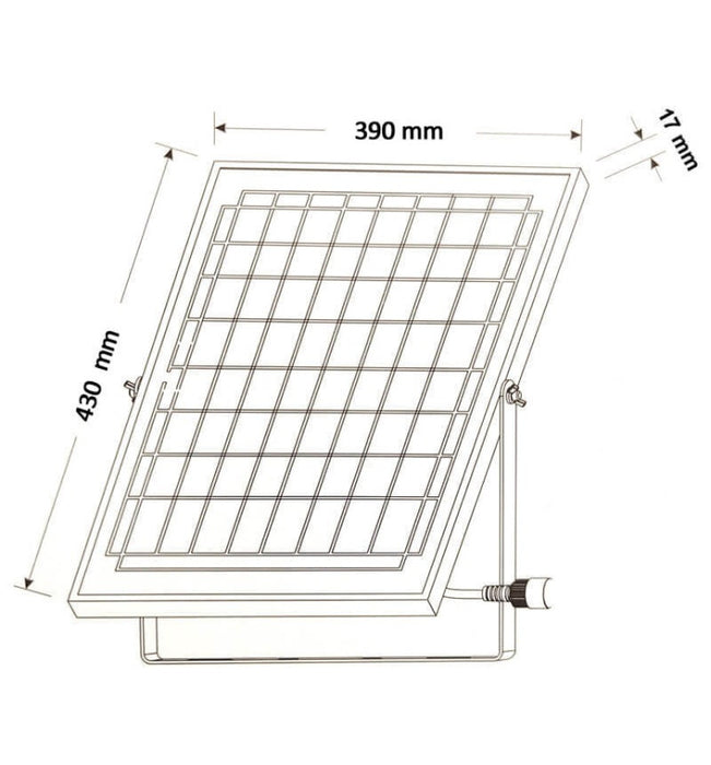 300W ORION Solar LED Outdoor Floodlight - 5000K light