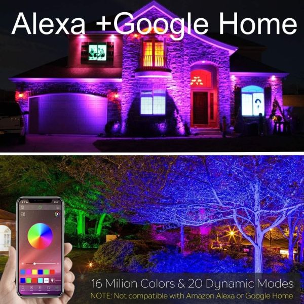 30W Dimmable Smart WiFi LED Floodlight RGBW CCT - LED Floodlight