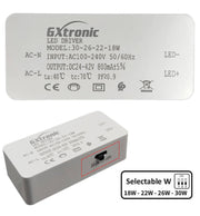 30W Circular LED Downlight GXtronic CRI + 92 Cut-out Ø145mm 3CCT IP65 - Downlights