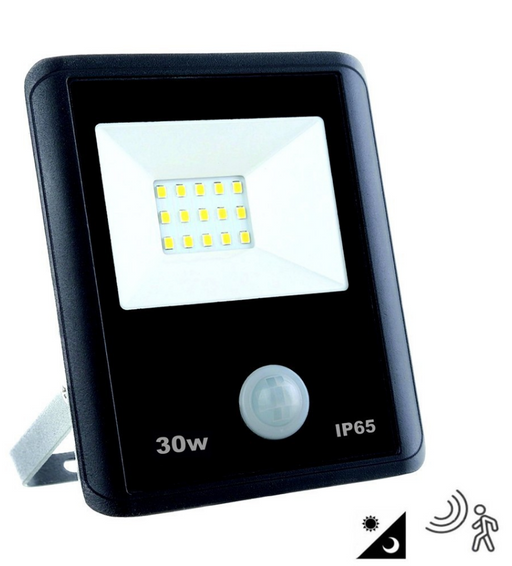 30W LED Floodlight with PIR Sensor 6000K - LED Floodlight