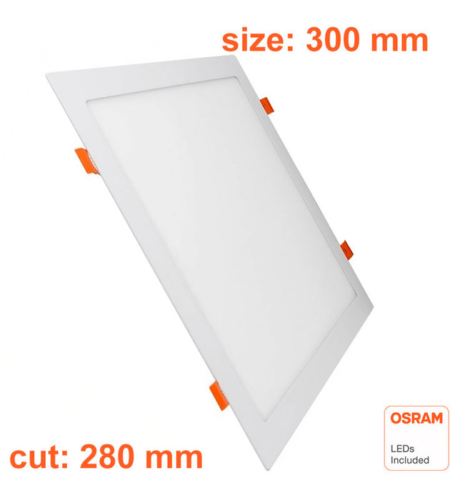 30W Square Slim LED Downlight with CCT Selectable Colour Temperature