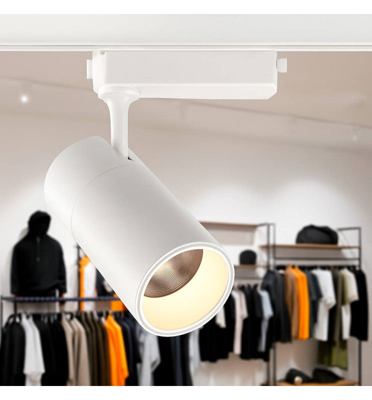 30W LED Track Light PARIS White Single-Phase with Bridgelux Chip UGR11 24º - 4000K / FAST 2-4 Working days - Track