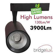 30W Single-Phase LED Track Light PARMA in Black 4000K - LED Spotlight