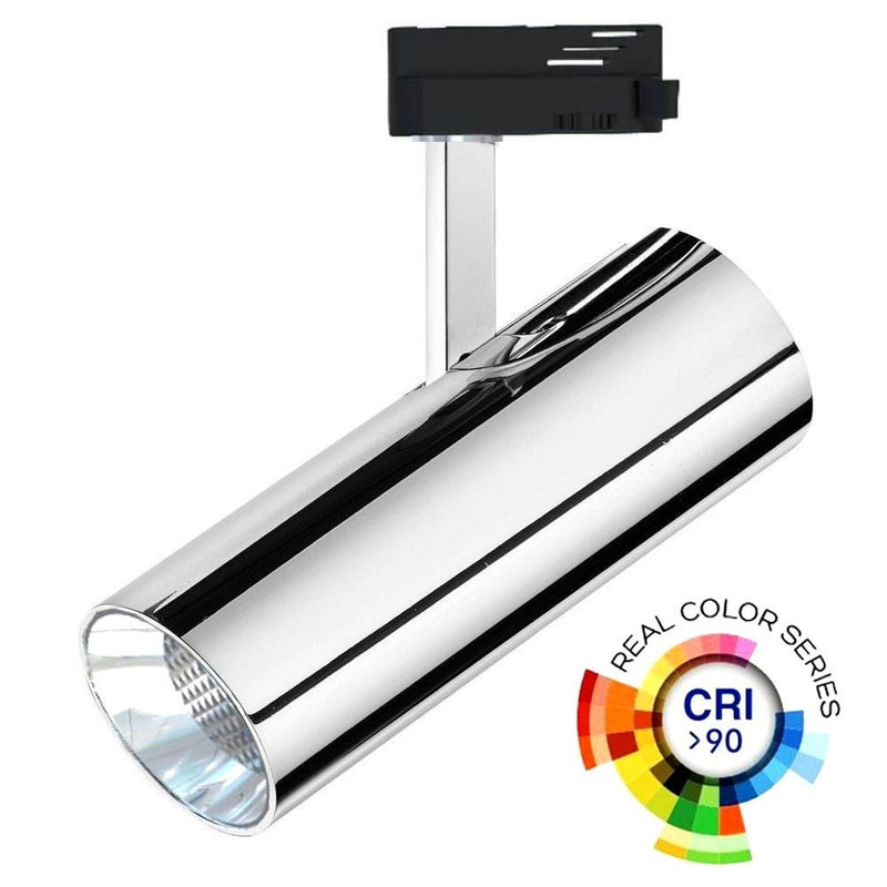 30W Single Phase BERNA LED Track Light 3000K Silver - Track Lighting Fixtures - Track Lighting