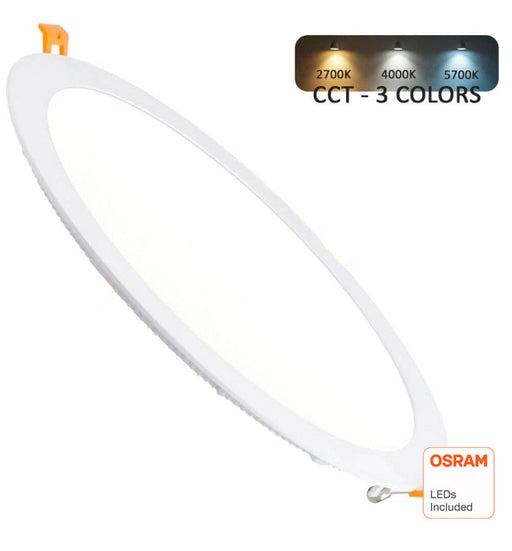 30W Slim Round LED Downlight OSRAM Chip 3 CCT Cut-out 280mm - Ceiling Light Fixtures - Panels